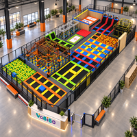 Équipement de parc de trampolines intérieur Vabibo Factory TP168, basketball, dodgeball, obstacles ninja, mousse haute densité pour enfants, capacité 100-500 kg