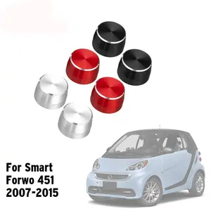 1 Buah Penutup Sakelar Lampu Dial Baja untuk Benz Smart Fortwo 451 2009-2014 Aksesori Wiper Mobil Stiker Dekoratif Aksesori Mobil