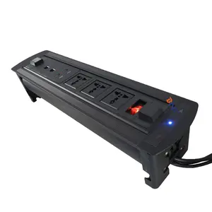 Multi power plug electric flip up table interconnect box socket for conference table