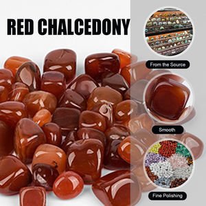 Cristal de guérison roulant de style Feng Shui en pierre polie <span class=keywords><strong>cornaline</strong></span> rouge pour poisson pour l'aménagement paysager du réservoir et la mascotte - Product Image 2