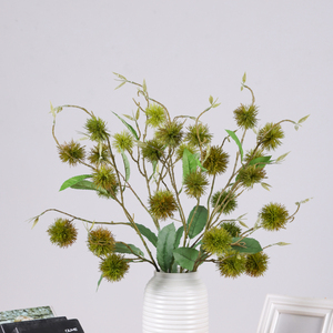 Planta artificial castaño con hojas interior muebles para el hogar jarrón decoración Castanea Mollissima <span class=keywords><strong>Blume</strong></span> planta falsa fruta - Product Image 1