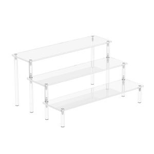 แท่นโชว์อะคริลิคแบบ 3 ชั้น แข็งแรง ทนทาน สำหรับวางฟิกเกอร์ <span class=keywords><strong>เค้ก</strong></span>แต่งงาน และจัดระเบียบสินค้า - Product Image 1