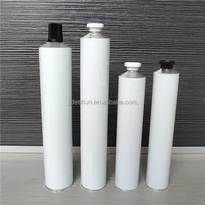 Tubos brancos dobráveis de alumínio, 100ml, em estoque, 32x175mm, loção, creme metálico, pacote metálico
