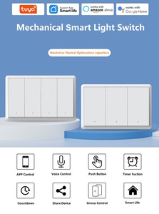 Interruptor de luz inteligente ZigBee AomyTech para empotrar en pared, WIFI, 1/2/3/4 botones, panel de botones pulsadores ABS, Wenzhou, compatible con <span class=keywords><strong>Apple</strong></span> Home, control por voz Siri, con logo. - Product Image 2