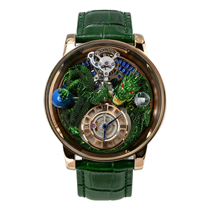 Custom Logo Luxury Men's Automatic Mechanical Watch 3D Carved Dragon Skeleton Dial Premium Leather Strap Wristwatch - Product Image 3