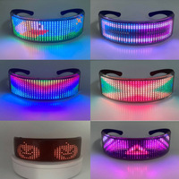 DIY Dessins LED Display Smart Glasses Rechargeable App Controlled Bluetooth Connected Full Color Light Up Glasses
