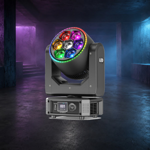 ไฟเวทีแบบเคลื่อนย้ายได้ 175W, 7x30W RGBW + 30x0.5W RGB LED, ซูม 4.5-45 องศา สำหรับงานจัดงานอีเว้นท์ - Product Image 2