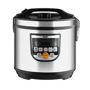 Cuisinière à riz électrique portable en acier inoxydable 900W Haute puissance 5L Options de cuisson multifonctions Minuterie 24 heures Tasse à mesurer pour camping-car - Product Image 4