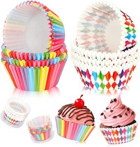 Moule à cupcakes en papier, boîte à muffins, plateau <span class=keywords><strong>de</strong></span> cuisson, outils <span class=keywords><strong>de</strong></span> décoration <span class=keywords><strong>de</strong></span> gâteaux, décoration <span class=keywords><strong>de</strong></span> fête d'anniversaire, moule à pâtisserie DIY - Product Image 1