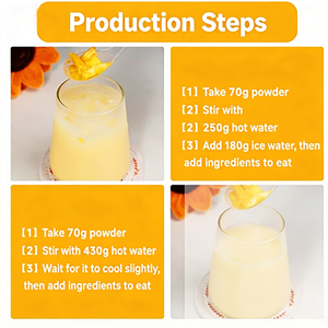 ผงชานมรสแมงโก้ ส้มโอ <span class=keywords><strong>สาคู</strong></span> ผสมไข่มุกทอปาโยก้า รสชาติเข้มข้นจากผลไม้ เหมาะสำหรับทำของหวานและเครื่องดื่มสมูทตี้ - Product Image 4