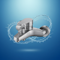 Mitigeur thermostatique mural chromé apparent pour douche, robinet de douche pour salle de bain