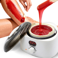 Chauffe-cire triangulaire 500 ml pour épilation, base stable à trois points, empreinte compacte pour comptoir de salon, usage professionnel à domicile, corps