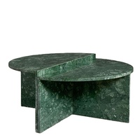 Tables basses en marbre vert foncé, style nordique simple et élégant, en pierre naturelle, tables gigognes pour salon, meubles de maison