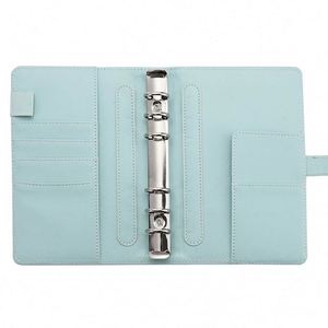 Traveler Budget Leather A5 Hardcover Planner <b>Notebook</b> <b>Binder</b> Loose Leaf 6 Ring Business 2023 Agenda with Cash Envelopes - Product Image 2