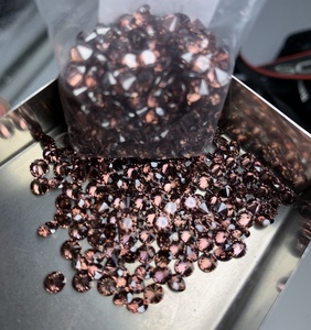 Wuzhou Bán Buôn Đá Cắt Kim Cương Hình Tròn 1.5-20Mm Theo Yêu Cầu Màu Cà Phê Đá <span class=keywords><strong>CZ</strong></span> Cubic Zirconia Alibaba Đá Quý - Product Image 4