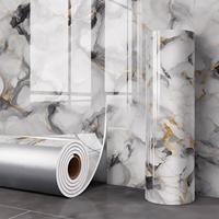 Autocollants muraux XPE dorés, décoration murale pour fond de télévision, auto-adhésifs, imperméables, résistants à l'humidité, panneaux muraux intérieurs, imitation carrelage marbre