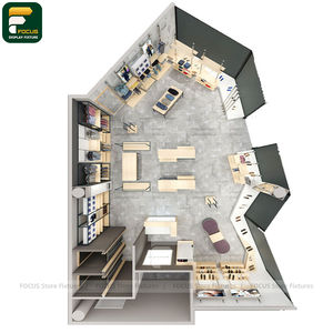 Étagère de présentation de vêtements sur mesure, comptoir de vêtements, vitrine de vêtements, meuble en verre - Product Image 5