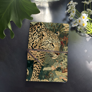 A6 taccuino Vintage fatto a mano pagine sostituibili carta gialla spessa ideale per i professionisti che lavorano con <span class=keywords><strong>leopardo</strong></span> in boscaglia B - Product Image 1