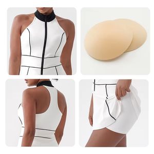 Nouvelle Robe de Yoga et de Golf Sans Manches pour Femme, Séchage Rapide, Très Extensible, Respirante, Amincissante, Sexy, à Fermeture Éclair, Couleur Nude, pour Activités de Plein Air - Product Image 5