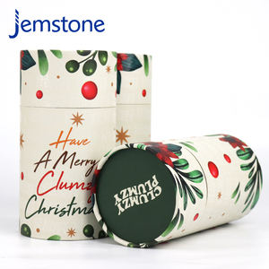 Boîte d'emballage cylindrique en carton kraft pour capsules de gel alimentaire à base de plantes, design personnalisé, recyclable, tube en papier pour poudre de protéines - Product Image 3