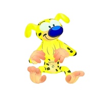 Modèle gonflable lumineux en latex de léopard de dessin animé, poupée suspendue en position assise pour affichage en centre commercial, pour bébés de 0 à 24 mois