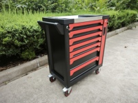 Armoire à outils roulante robuste à 7 tiroirs avec plan de travail en acier inoxydable, capacité de charge de 150 kg, chariot à outils pour garage et atelier
