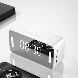 Réveil double alarme avec mini haut-parleur sans fil, <span class=keywords><strong>radio</strong></span> FM, veilleuse, affichage de la température et prise en charge de carte TF - Idéal pour la maison et la chambre - Product Image 5