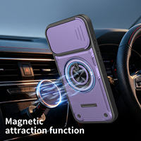 Coque de téléphone antichoc avec anneau magnétique de support portable et fonction béquille pour iPhone 17 Pro Max, idéale pour l'utilisation au lit