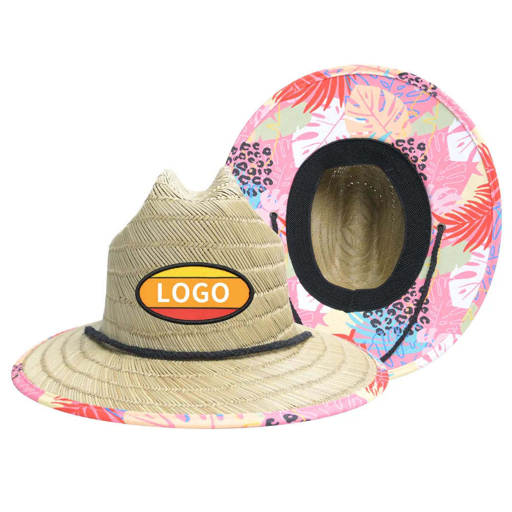 JAKIJAYI toptan yaz yürümeye başlayan çocuk kız bebek çocuk hasır şapka özel yama logosu bebek çocuk cankurtaran hasır şapka altında ağız