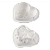 Moule en silicone AKOKO en forme de cœur pour boîte cadeau, qualité alimentaire, pour mousse, chocolat, pâtisserie française et desserts
