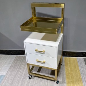 Hair Salon Station Furniture Wooden Cabinets With Drawers Barber Cabinets <b>Trolleys</b> Hairdressers - Product Image 1