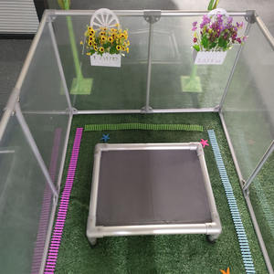 Clôture pliante transparente en acrylique facile à porter, parc portable pour chiens d'intérieur - Product Image 3