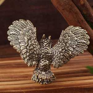 Figura de Búho de Latón Antiguo de 6.6cm X 5.2cm, Decoración de Escritorio, Decoración para el Hogar y la Oficina, Estilo Tradicional - Product Image 2
