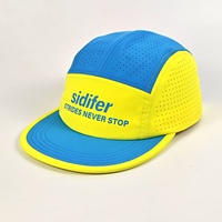 Casquette de sport et de camping unisexe personnalisable avec logo, 5 panneaux, en toile et maille respirante, imperméable, toutes saisons, perforations laser, pour la pêche et la randonnée