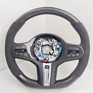Volante Deportivo Personalizado de Alcantara y Cuero con Detalles en Carbono para X3 G01 X4 G02 G20 M340i G30 G31 M2 G87 M3 G80 M4 G82 M5 F90 X5M <span class=keywords><strong>F95</strong></span> - Product Image 1