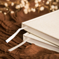 Carnet personnalisé A5 en tissu texturé avec couverture rigide, doré à chaud et gaufré, cadeau de mariage pour officiant