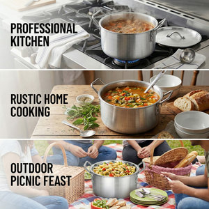 <span class=keywords><strong>Set</strong></span> di Pentole in Alluminio E-TOP 14 Pezzi, Alta Distribuzione del Calore, Pentole per Zuppe di Grande Capacità, <span class=keywords><strong>Set</strong></span> di Pentole all'Ingrosso - Product Image 4