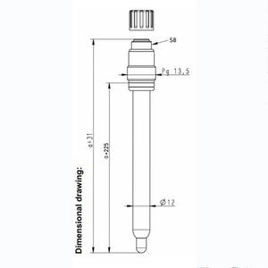 Pg 13.5 ph eletrodo online medida água ph orp medidor sonda ph sensor - Product Image 6