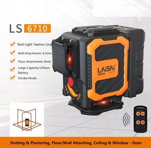 Laisai 12-Linien Infrarot-Lasernivelliergerät Hohe Helligkeit Rot-Grün-Licht 1mm Genauigkeit Feine Linien Wand-Rotationsnivelliergerät 1 Jahr - Product Image 4