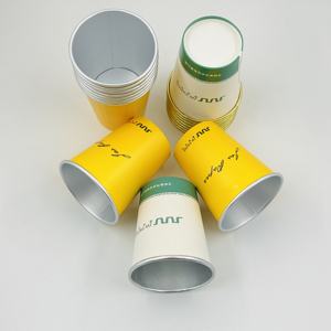 Gobelets en aluminium et papier écologiques personnalisables à paroi simple/double pour boissons chaudes/froides, café, eau minérale, boissons énergisantes, conformes aux normes alimentaires - Product Image 4