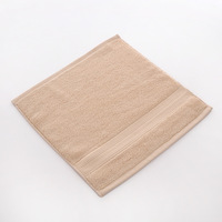 Custom Logo Beige Brown Cotton Square Towel 13.4*13.4 Inch Multi Color Small Facial Kerchief for Beauty Salon Hair Spa Hotel