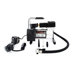 เครื่องสูบลมยางรถยนต์แบบมีสาย 12V กระบอกสูบเดี่ยว พร้อมเกจวัดแบบเข็ม ใช้งานได้กับรถยนต์ในกรณีฉุกเฉิน - Product Image 1