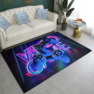 Gamer Carpets for Bedroom 3D Gamepad Small Floor Mats Living Room Exercise Rugs Yoga Mat Gaming Cyberpunk Design Indoor Area Rug
