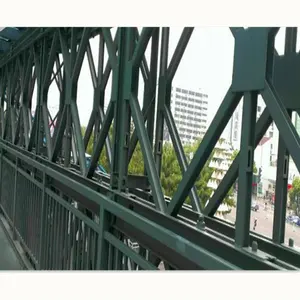 โครงสร้างเหล็กสำเร็จรูปสะพานเบลีย์สะพานทรัสโลหะสำหรับขาย