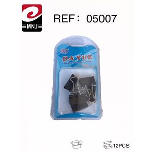 Clip per naso lungo Da Yue, 12 pezzi, neri, articoli di cancelleria per ufficio - Product Image 3