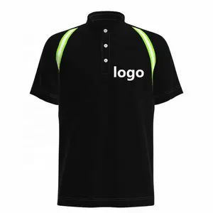 Grosir seragam katun poliester kaus polo golf pria kaus polo logo bordir cetak kustom untuk pria