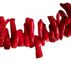 Natural Coral beads long red coral beads jewelry making bulk irregular DIY 10x30-50mm 1495146