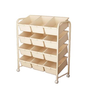 Toy Storage Rack 4 Layers With Casters Multi Functional Organizer For Kids Toys <b>Books</b> Home Use - Product Image 3
