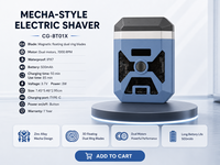 Mini rasoir électrique de poche pour hommes, corps en alliage de zinc, tête flottante à double anneau, autonomie de 85 minutes, rasoir de voyage USB-C, étanche
