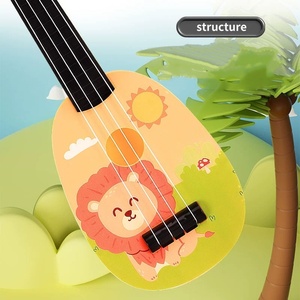 Ukulélé jouet de dessin animé, instrument de musique jouable pour les débutants, pour l'apprentissage et les cadeaux - Product Image 5